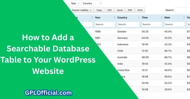How to Add a Searchable Database Table to Your WordPress Website
