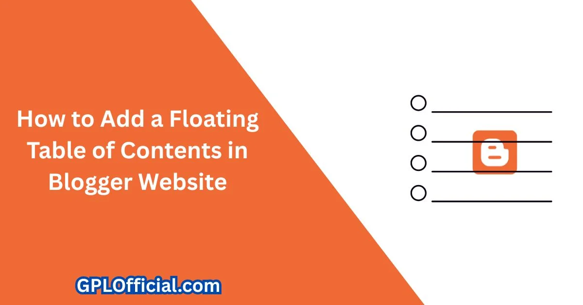 How to Add a Floating Table of Contents in Blogger