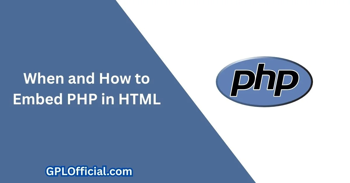 When and How to Embed PHP in HTML guide